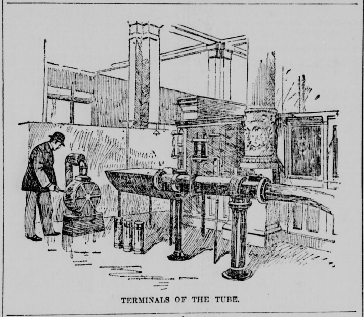 从19世纪开始在纽约曼哈顿运行的气动管道系统Pneumatic tube system 61 从19世纪开始在纽约曼哈顿运行的气动管道系统Pneumatic tube system